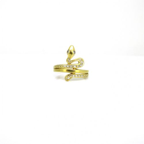 fig 1. Vintage Diamonds Snake ring, 18kt yellow gold, France, circa 1950