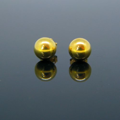 Retro Gold Beads Studs, 18kt Yellow Gold, Circa 1960