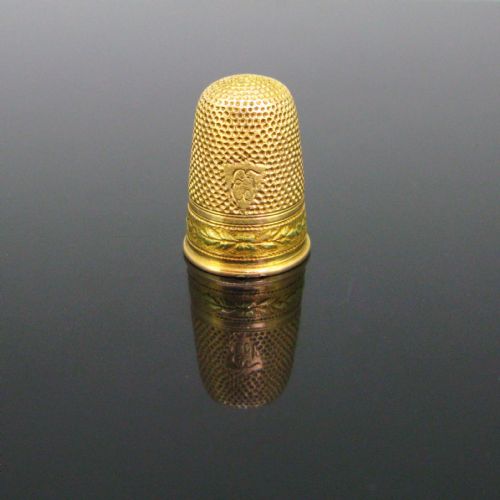 Antique Victorian Thimble, 18kt Yellow and Rose Gold, France, Circa 1880