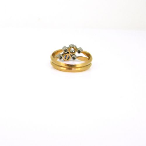 ANTIQUE EDWARDIAN SAPPHIRE DIAMOND TOI ET MOI RING CIRCA 1910 - ADDITIONAL PHOTO 3