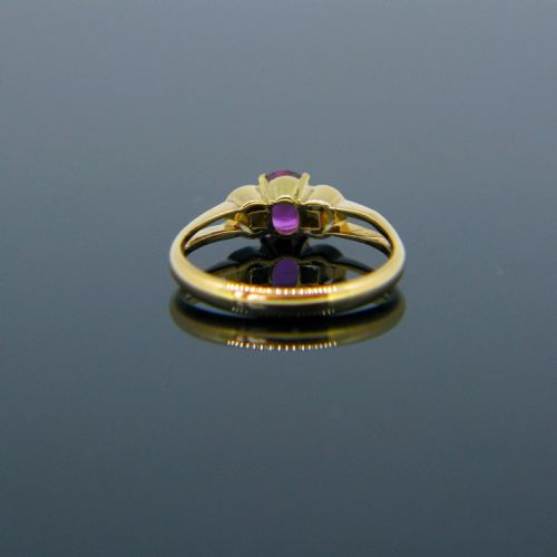 VINTAGE RUBY AND DIAMONDS RING 18KT GOLD CIRCA 1930 - ADDITIONAL PHOTO 5