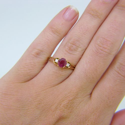 VINTAGE RUBY AND DIAMONDS RING 18KT GOLD CIRCA 1930 - ADDITIONAL PHOTO 6