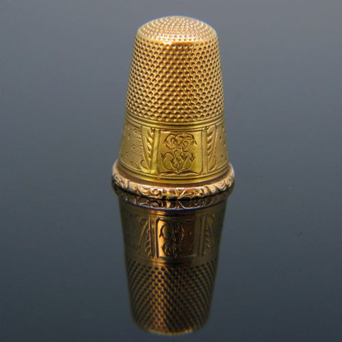 ANTIQUE VICTORIAN THIMBLE 18KT ROSE GOLD FRANCE CIRCA 1880 - ADDITIONAL PHOTO 4