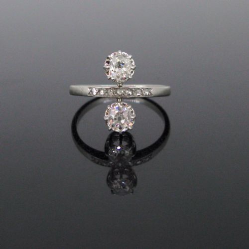 antique edwardian diamonds ring 18kt gold and platinum france circa 1910 - CATEGORY: ANTIQUE JEWELLERY - DATED EDWARDIAN