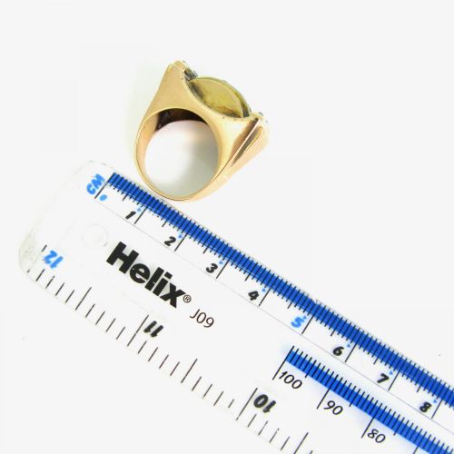 RETRO TANK DIAMONDS RING 18KT GOLD AND PLATINUM CIRCA 1940 - ADDITIONAL PHOTO 8