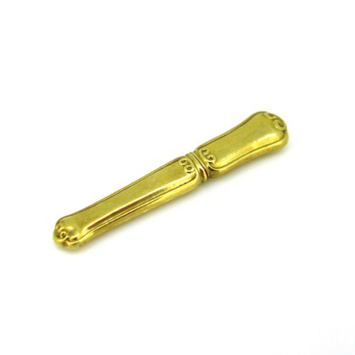 ANTIQUE VICTORIAN NEEDLES CASE 18KT YELLOW GOLD FRANCE CIRCA 1880 - ADDITIONAL PHOTO 1