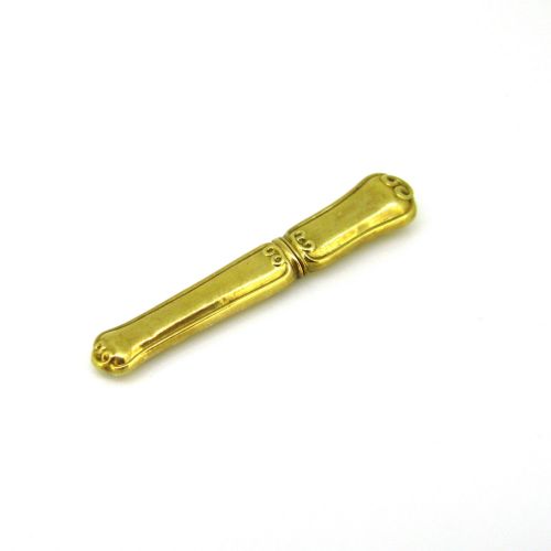 ANTIQUE VICTORIAN NEEDLES CASE 18KT YELLOW GOLD FRANCE CIRCA 1880 - ADDITIONAL PHOTO 2