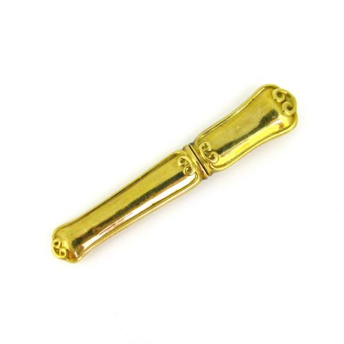 ANTIQUE VICTORIAN NEEDLES CASE 18KT YELLOW GOLD FRANCE CIRCA 1880 - ADDITIONAL PHOTO 3