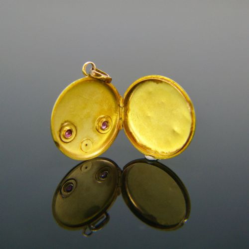 ANTIQUE VICTORIAN LOCKET PENDANT 18KT YELLOW GOLD FRANCE CIRCA 1900 - ADDITIONAL PHOTO 3
