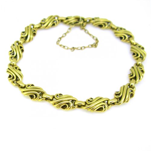 VINTAGE RETRO LINK BRACELET 18KT YELLOW GOLD FRANCE CIRCA 1950 - ADDITIONAL PHOTO 3