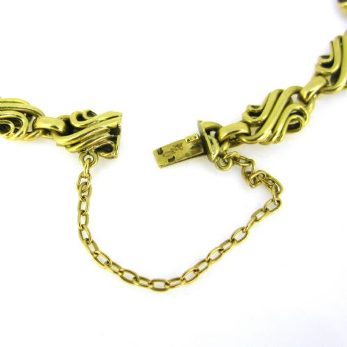 VINTAGE RETRO LINK BRACELET 18KT YELLOW GOLD FRANCE CIRCA 1950 - ADDITIONAL PHOTO 6