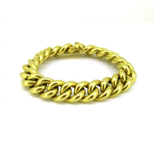CHUNKY CURB LINKS 18KT YELLOW GOLD BRACELET CIRCA 1940 - ADDITIONAL PHOTO 1
