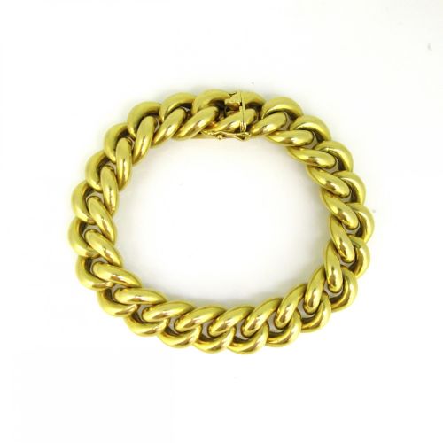 CHUNKY CURB LINKS 18KT YELLOW GOLD BRACELET CIRCA 1940 - ADDITIONAL PHOTO 3