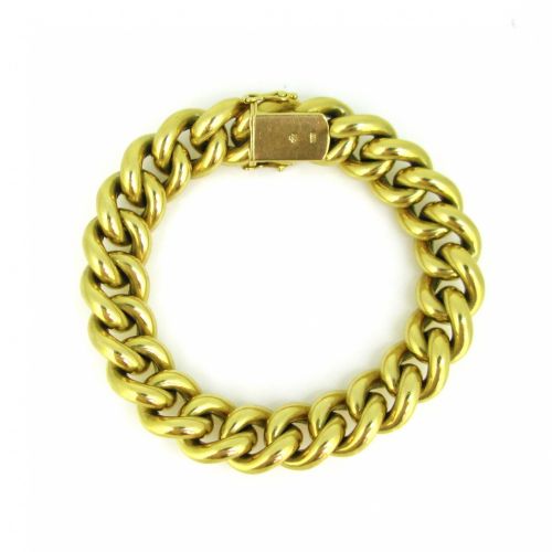 CHUNKY CURB LINKS 18KT YELLOW GOLD BRACELET CIRCA 1940 - ADDITIONAL PHOTO 4