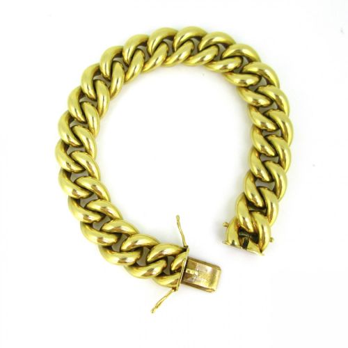 CHUNKY CURB LINKS 18KT YELLOW GOLD BRACELET CIRCA 1940 - ADDITIONAL PHOTO 5