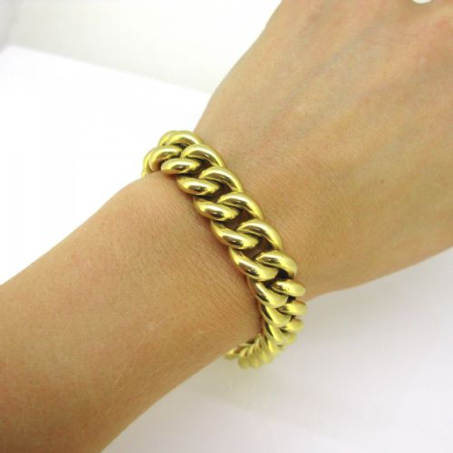 CHUNKY CURB LINKS 18KT YELLOW GOLD BRACELET CIRCA 1940 - ADDITIONAL PHOTO 7