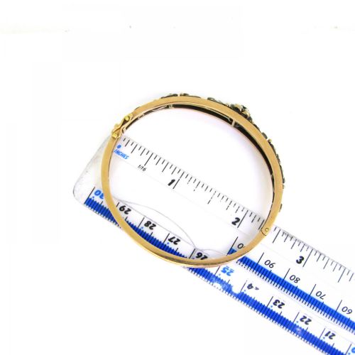 ANTIQUE VICTORIAN RUBY AND ROSE CUT DIAMONDS BANGLE BY CHAUVET 18KT ROSE GOLD AND SILVER FRANCE CIRCA 1880 - ADDITIONAL PHOTO 8