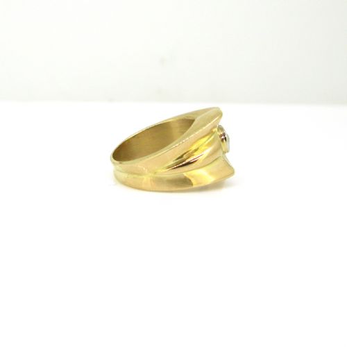 RETRO TANK DIAMONDS RING 18KT GOLD AND PLATINUM CIRCA 1940 - ADDITIONAL PHOTO 4