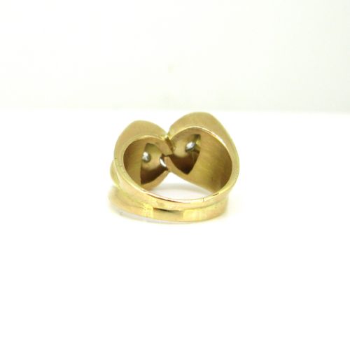 RETRO TANK DIAMONDS RING 18KT GOLD AND PLATINUM CIRCA 1940 - ADDITIONAL PHOTO 6