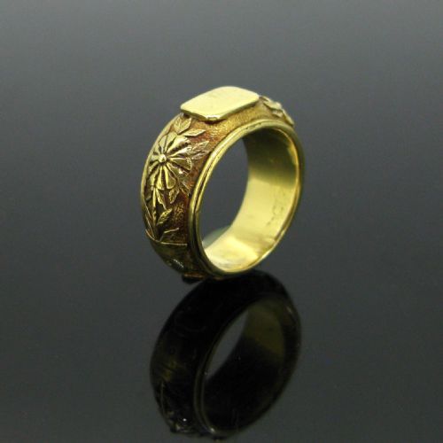 antique victorian signet ring 18kt yellow gold circa 1850 - CATEGORY: ANTIQUE JEWELLERY - DATED GEORGIAN
