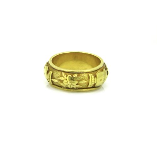 ANTIQUE VICTORIAN SIGNET RING 18KT YELLOW GOLD CIRCA 1850 - ADDITIONAL PHOTO 2