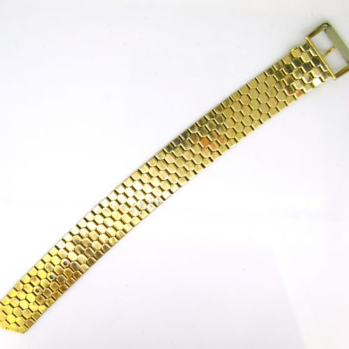 RETRO TWO TONES GOLD BELT BUCKLE BRACELET 18KT YELLOW AND WHITE GOLD FRANCE CIRCA 1940 - ADDITIONAL PHOTO 7