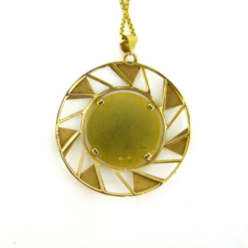 FRENCH RELIGIOUS PENDANT MEDAL BY DROPSY 18KT YELLOW GOLD FRANCE CIRCA 1960 - ADDITIONAL PHOTO 4