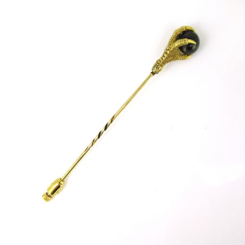 ANTIQUE VICTORIAN GARNET CLAW STICKPIN 18KT YELLOW GOLD CIRCA 1880 - ADDITIONAL PHOTO 5