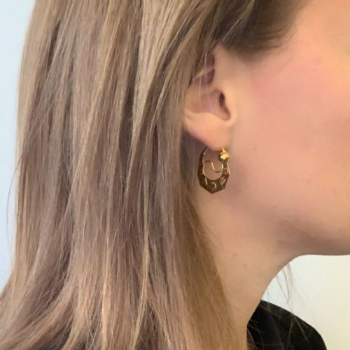 VICTORIAN STYLE DORMEUSES POISSARDES EARRINGS 18KT GOLD FRANCE CIRCA 1960 - ADDITIONAL PHOTO 6