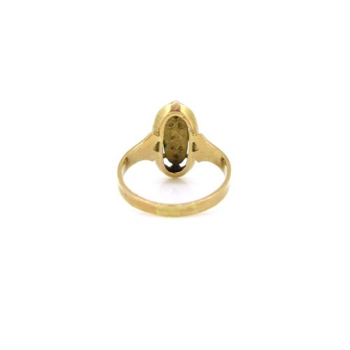 ANTIQUE VICTORIAN TURQUOISE AND PEARLS RING 18KT ROSE GOLD CIRCA 1880 - ADDITIONAL PHOTO 4