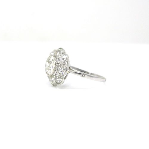 DIAMONDS CLUSTER RING PLATINUM CIRCA 1930 - ADDITIONAL PHOTO 4