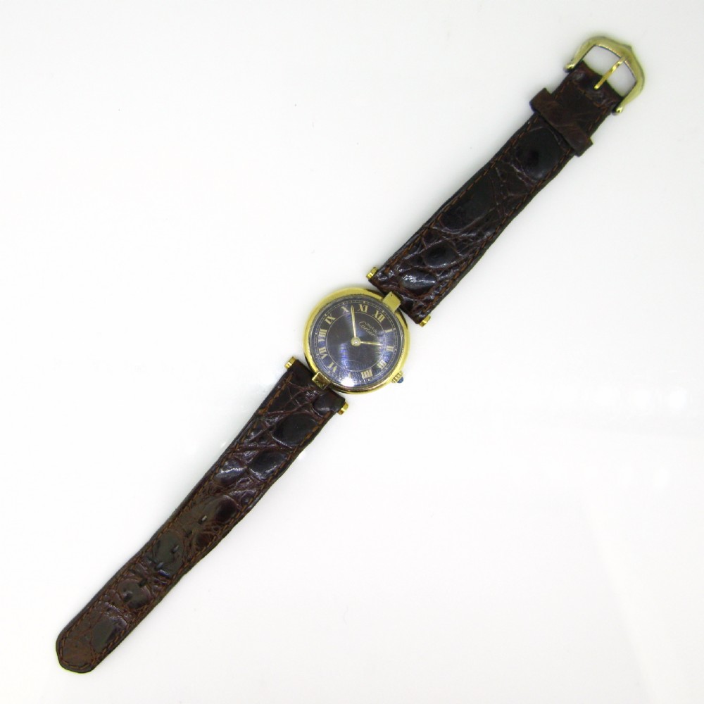 Cartier Vintage Ladies Silver Gilded Wristwatch View IV