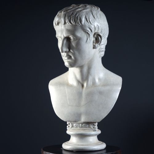 19TH CENTURY PLASTER BUST OF AUGUSTUS CAESAR - ADDITIONAL PHOTO 3