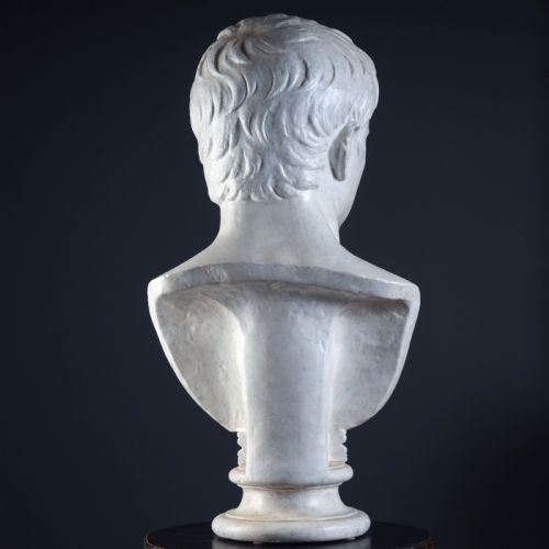 19TH CENTURY PLASTER BUST OF AUGUSTUS CAESAR - ADDITIONAL PHOTO 7