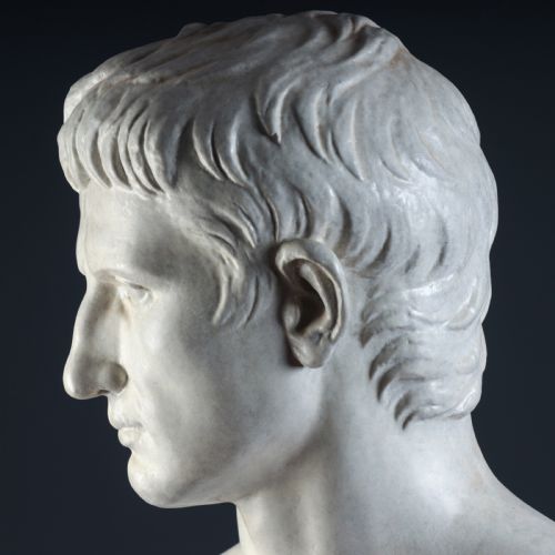 19TH CENTURY PLASTER BUST OF AUGUSTUS CAESAR - ADDITIONAL PHOTO 20