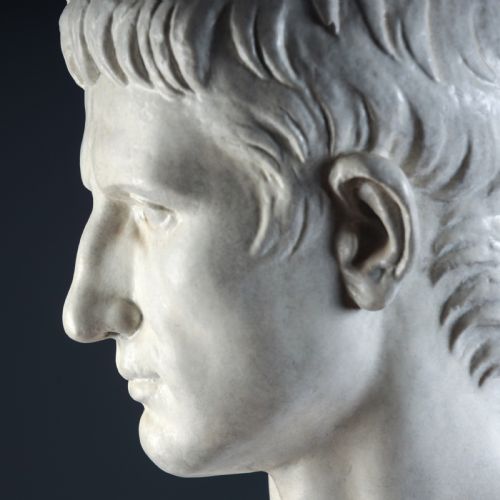 19TH CENTURY PLASTER BUST OF AUGUSTUS CAESAR - ADDITIONAL PHOTO 21