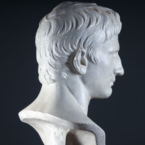 19TH CENTURY PLASTER BUST OF AUGUSTUS CAESAR - ADDITIONAL PHOTO 24