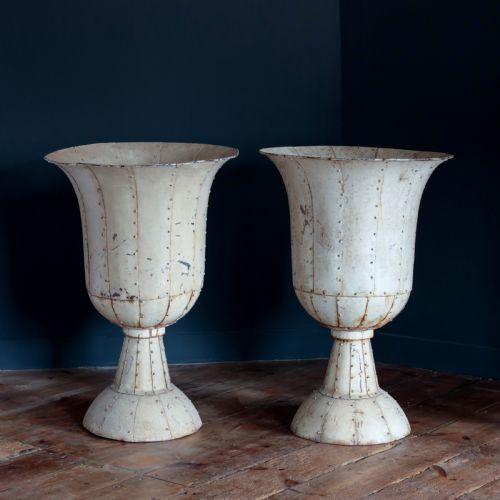 19TH CENTURY FRENCH METAL URNS - ADDITIONAL PHOTO 1
