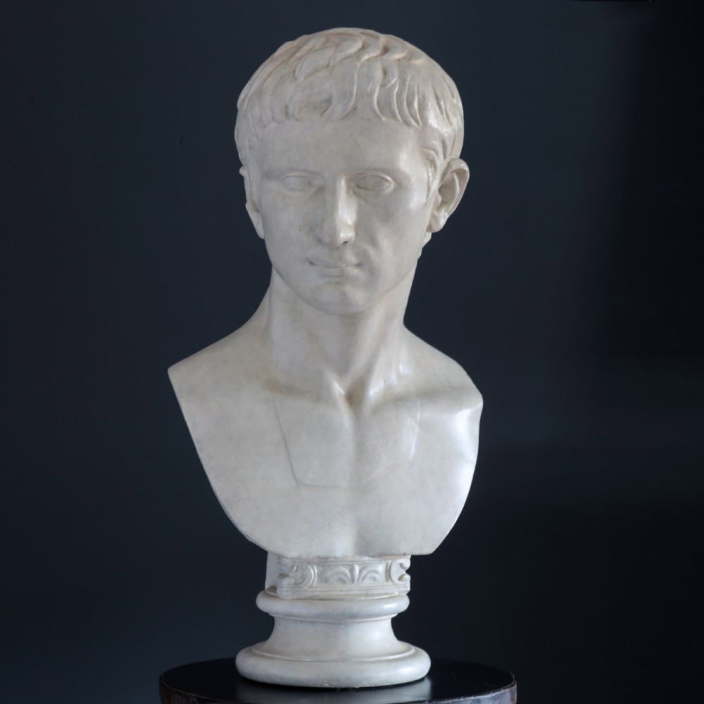 19TH CENTURY PLASTER BUST OF AUGUSTUS CAESAR
