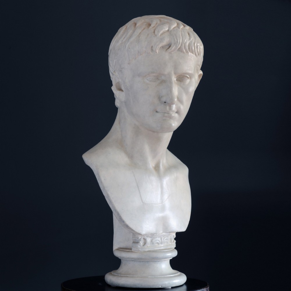 19TH CENTURY PLASTER BUST OF AUGUSTUS CAESAR View III