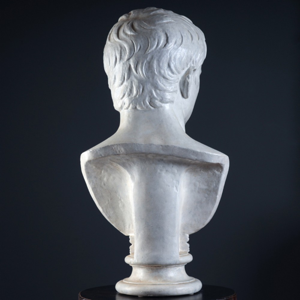 19TH CENTURY PLASTER BUST OF AUGUSTUS CAESAR View IX