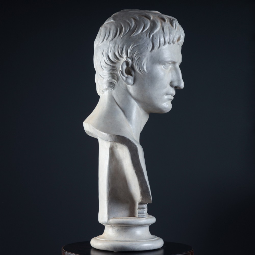 19TH CENTURY PLASTER BUST OF AUGUSTUS CAESAR View X