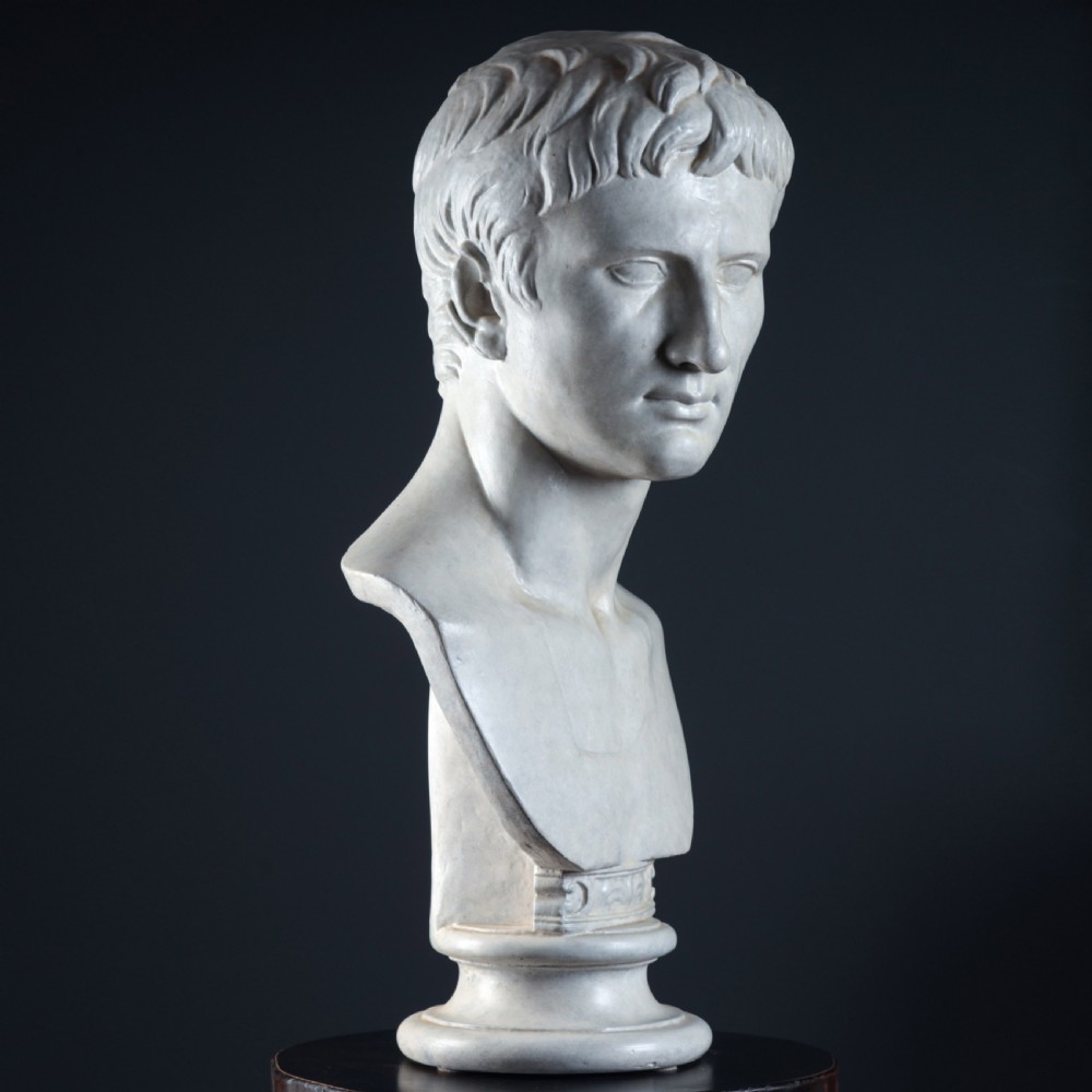 19TH CENTURY PLASTER BUST OF AUGUSTUS CAESAR View XIII