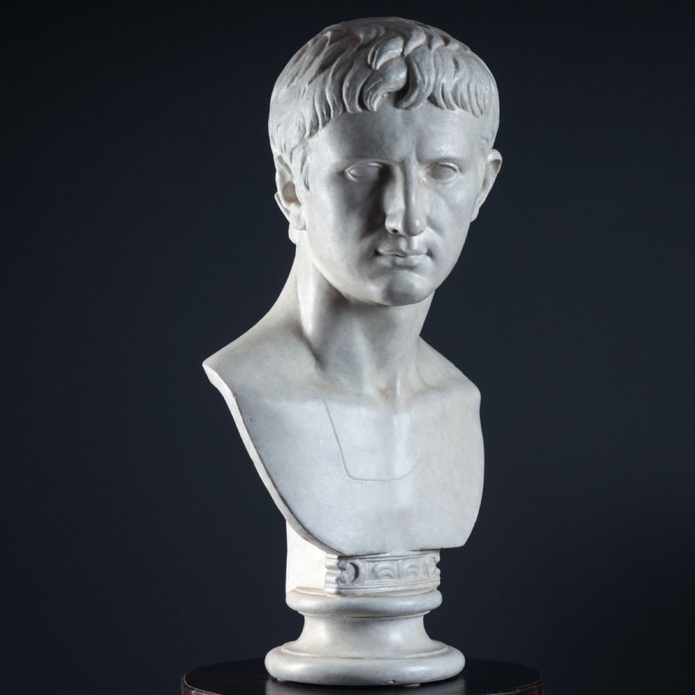 19TH CENTURY PLASTER BUST OF AUGUSTUS CAESAR View XV