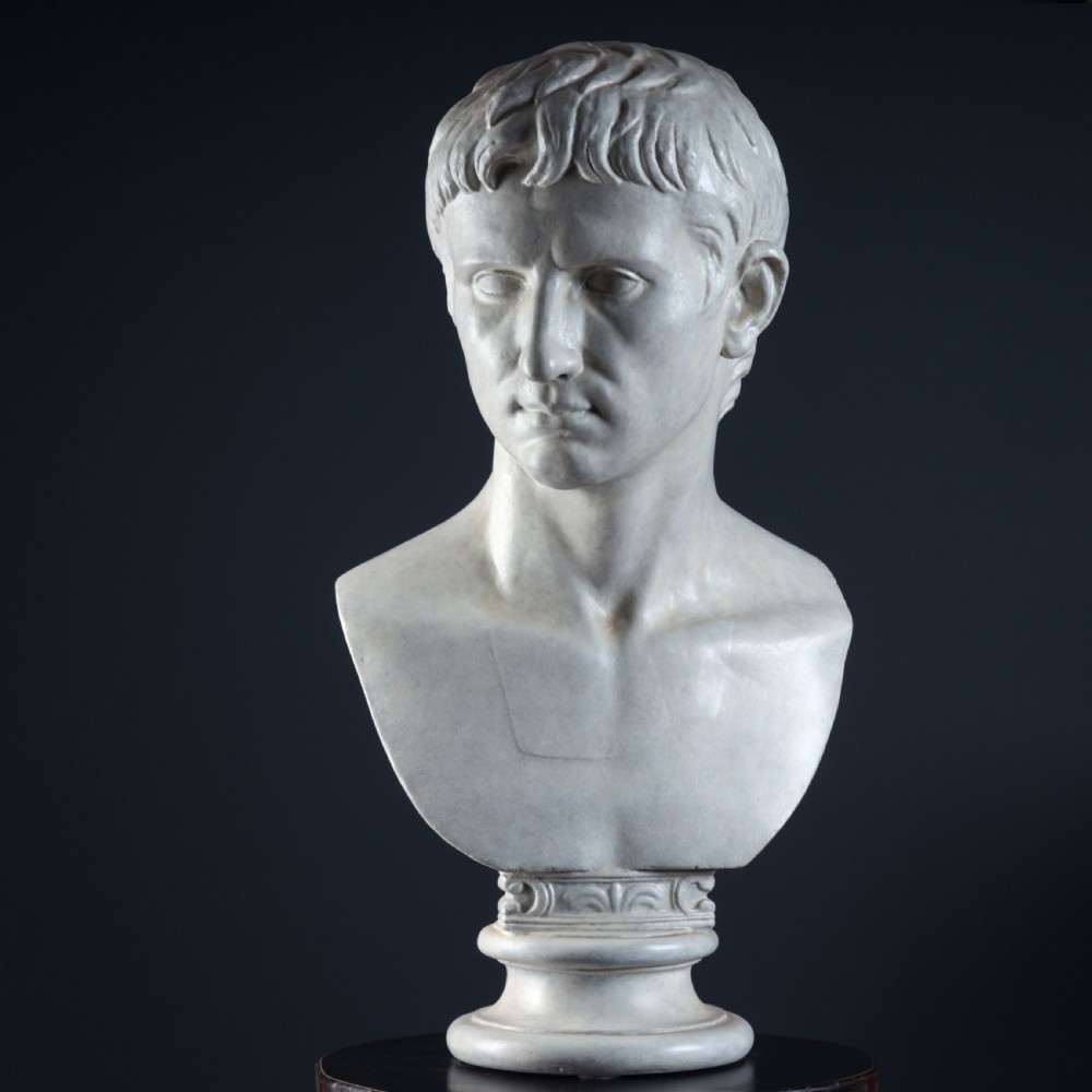 19TH CENTURY PLASTER BUST OF AUGUSTUS CAESAR View XVII