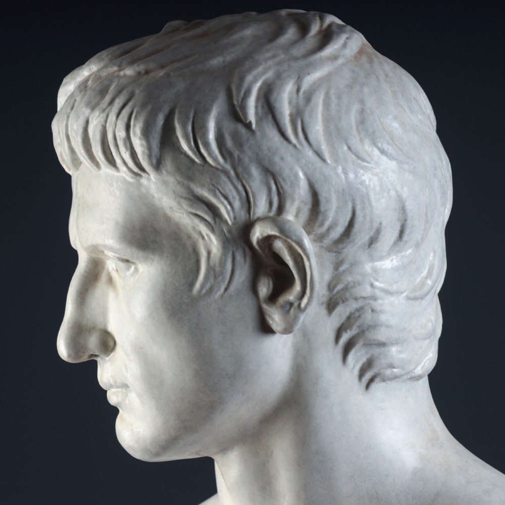 19TH CENTURY PLASTER BUST OF AUGUSTUS CAESAR View XXI