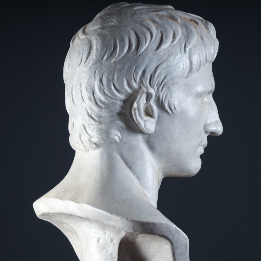 19TH CENTURY PLASTER BUST OF AUGUSTUS CAESAR View XXIV