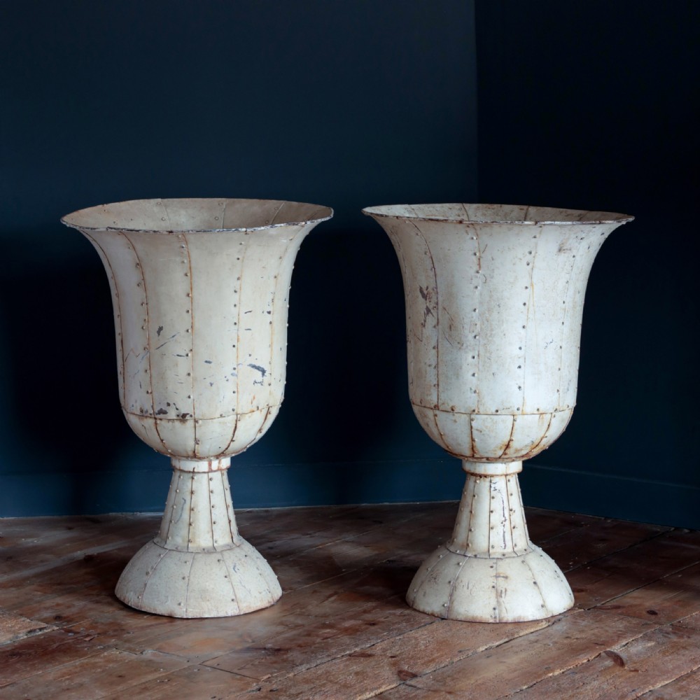 19TH CENTURY FRENCH METAL URNS View II