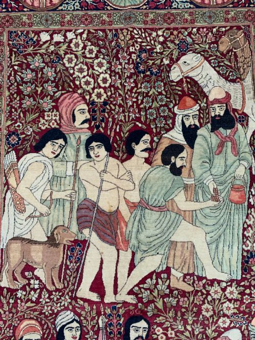 ANTIQUE PICTORIAL KERMAN RAVER RUG 230 X 140 CM - ADDITIONAL PHOTO 2