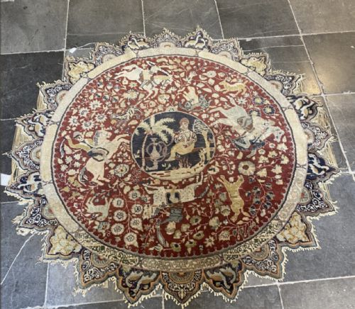 ANTIQUE ROUNDED KAYSERI RUG TURKEY - ADDITIONAL PHOTO 1